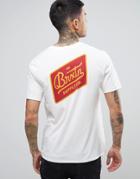 Brixton Bedford T-shirt With Back Print - White