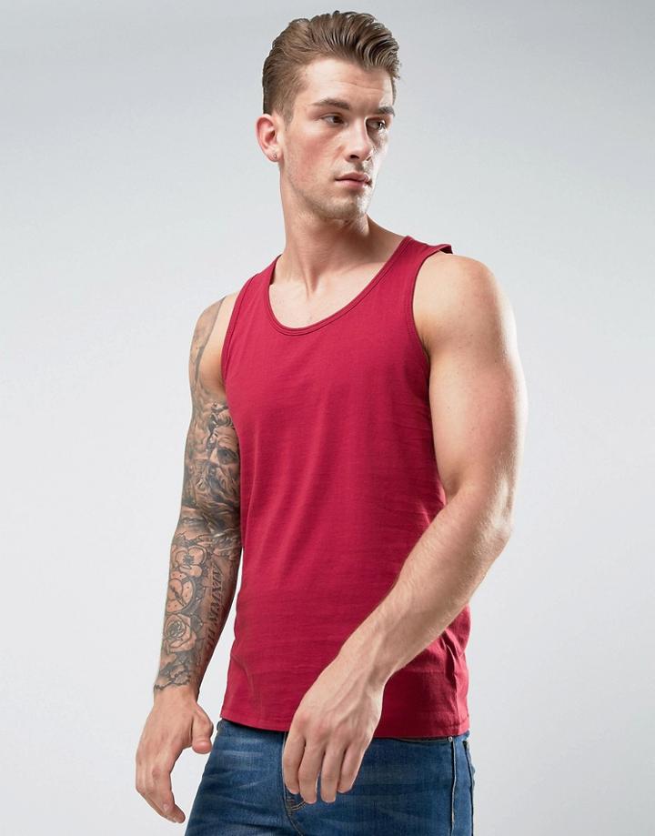 Threadbare Basic Tank - Red