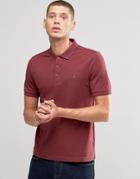 Farah Polo Shirt In Regular Fit In Port - Red