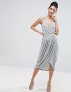 Vero Moda Wrap Front Cami Dress - Blue