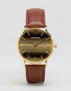 Sekonda Tan Leather Watch With Gold Dial Exclusive To Asos - Tan