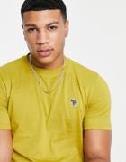 Ps Paul Smith Zebra Logo T-shirt In Lime-green