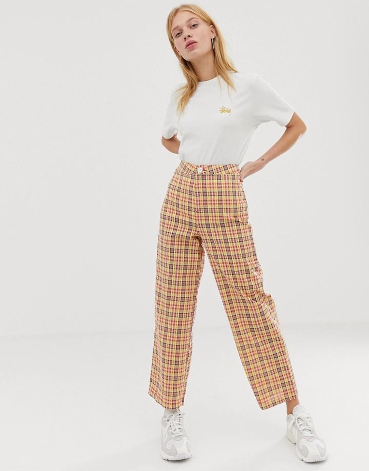 Asos Design 90s Check Pants - Multi
