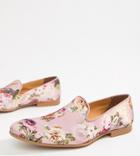 Asos Design Loafers In Pink Floral Print - Pink