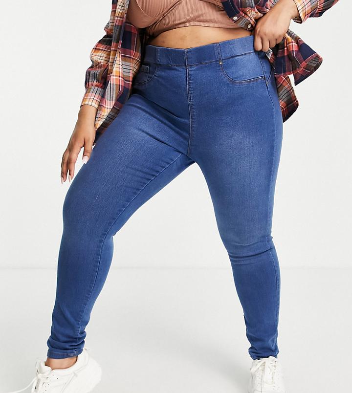 Yours Superstretch Skinny Jeans In Blue