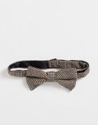 Twisted Tailor Bow Tie In Brown Houndstooth