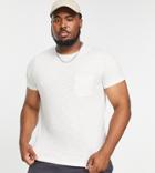 French Connection Plus Slub T-shirt In Ecru-white