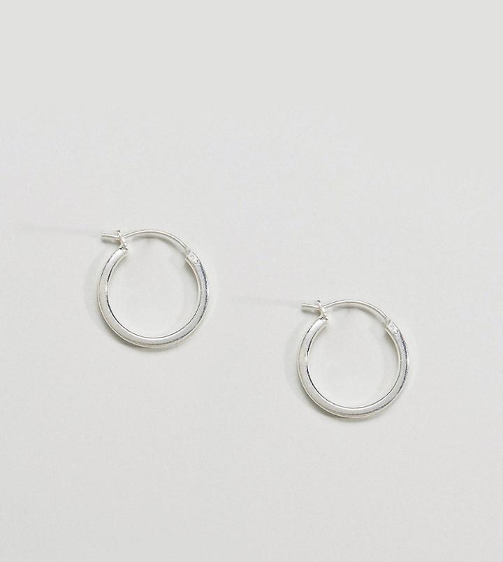 Designb London Sterling Silver Hoop Earrings - Silver