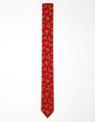 Reclaimed Vintage Holidays Holly Tie - Red