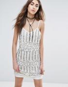 Raga Mystic Moon Embellished Dress - Cream