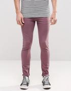 Asos Super Skinny Jeans In Purple - Purple