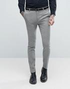 Heart & Dagger Super Skinny Pants In Dogstooth Tweed - Gray