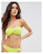 Seafolly Twist Bandeau Bikini Top - Yellow