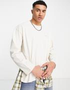 Levi's Long Sleeve T-shirt With Pocket In Cream-white