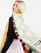 The Ragged Priest Fluffy Scarf In Mix Print-multi