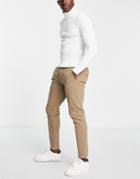 Jack & Jones Intelligence Slim Fit Chino In Beige-neutral