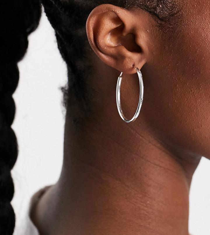 Kingsley Ryan Sterling Silver 40mm Tube Hoop Earrings