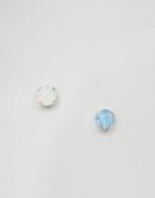 Krystal Swarovski Crystal Stud Earrings Two Pair Set - Blue