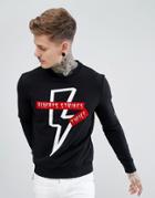 Religion Sweatshirt With Lightning Print - Black
