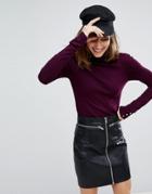Stradivarius Classic Turtleneck Top - Red