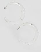 Monki Transparent Gem Hoops - Clear