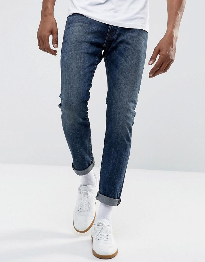 Wrangler Bryson Skinny Blackout Blue Jean - Navy