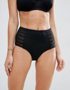 Pour Moi Strapped Control Bikini Bottom - Black