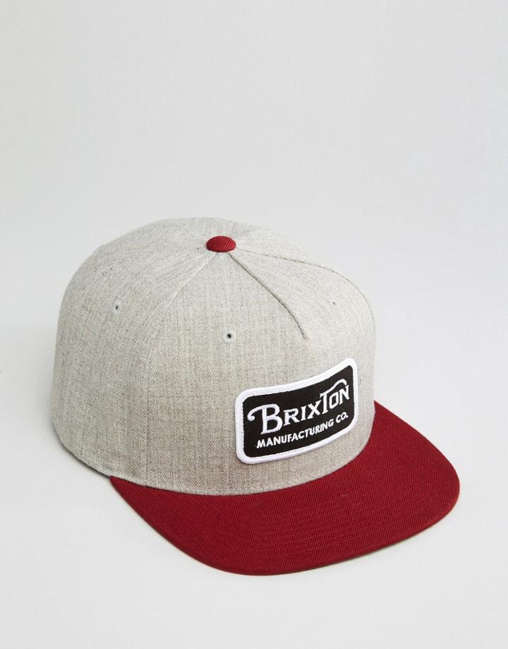 Brixton Snapback Cap Grade - Gray