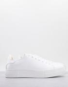 Selected Homme Leather Chunky Sneakers In White