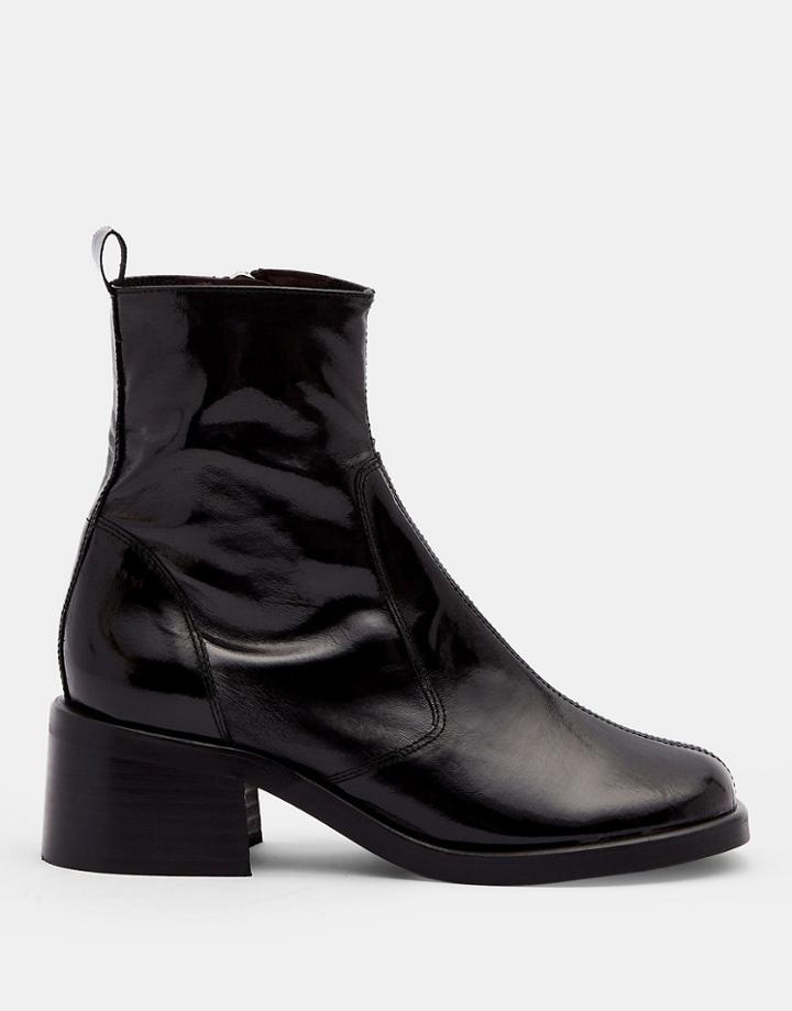Topshop Round Toe Boots-black
