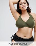Junarose Halter Neck Bikini Top - Green