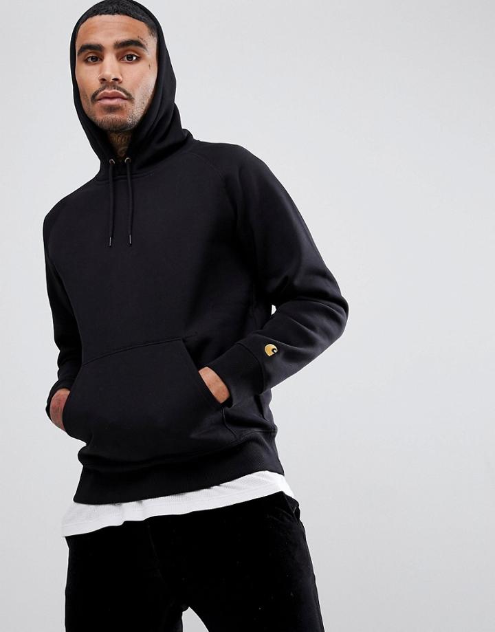 Carhartt Wip Chase Hoodie In Black - Black