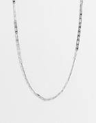 Icon Brand Stainless Steel Mariner Figaro Necklace In Silver