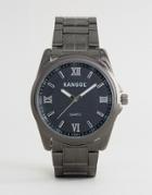 Kangol Gun Metal Watch - Silver