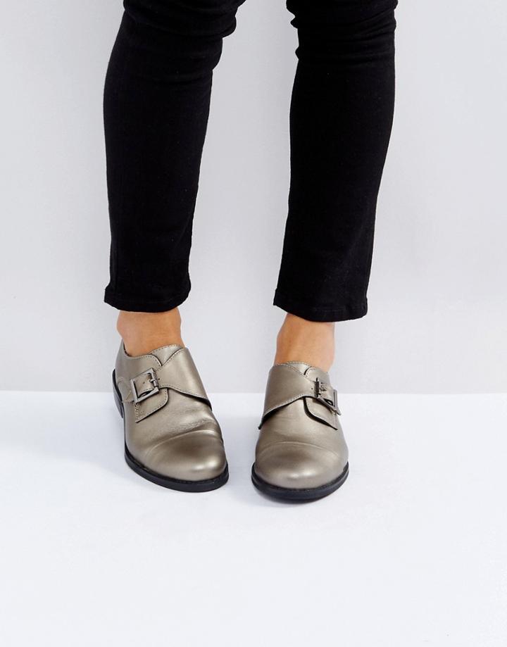 Park Lane Monk Shoe With Buckle - Silver