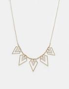 Oasis Geo-tribal V On Rope Chain Necklace - Gold