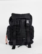 Topshop Oversize Bungee Detail Backpack-black