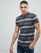 Esprit T-shirt In Bold Stripe - Gray