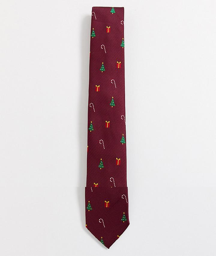 Jack & Jones Holidays Tie In Red