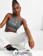 Ellesse Tie Back Sleeveless Top In Gray - Exclusive To Asos-grey