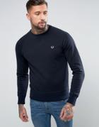 Fred Perry Cotton Sweater In Navy - Navy