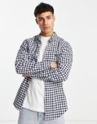 Abercombie & Fitch Poplin Shirt In Navy Gingham