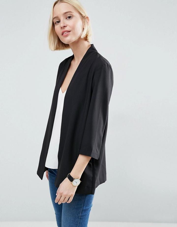 Asos Soft Chuck On Blazer - Black