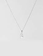 Chained & Able St Christopher Tag Necklace In Silver - Silver