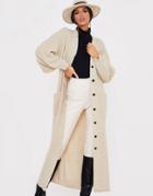 In The Style X Lorna Luxe Long Line Cardigan In Camel-tan