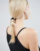 Asos Curb Chain Velvet Hair Tie - Black