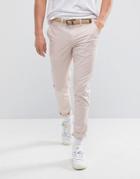 Pull & Bear Slim Chinos In Pink - Pink