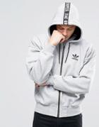 Adidas Originals Brand Pack Zip Hoodie In Gray Ay9301 - Gray