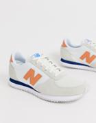 New Balance 220 Cream And Orange Sneakers - Cream