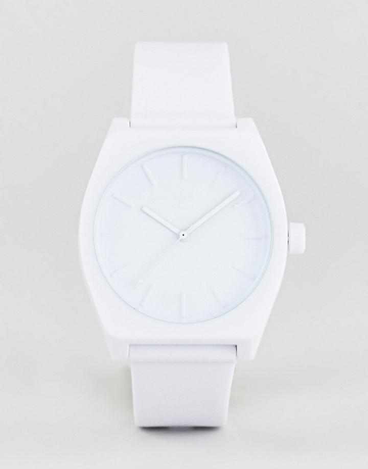 Adidas Z10 Process Silicone Watch In White - White